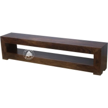 Niska półka pod tv wykonana z litego drewna palisander -  Drewno Palisander - ciemny brąz