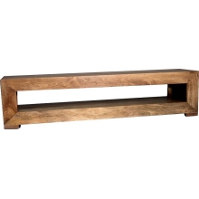 Niska półka pod tv wykonana z litego drewna palisander - Drewno Mango - naturalne