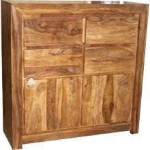 Duża i wysoka komoda z drewna palisandrowego - Drewno Palisander -  naturalny