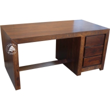 Nowoczesne biurko z drewna litego palisander do gabinetu -  Drewno Palisander - ciemny brąz