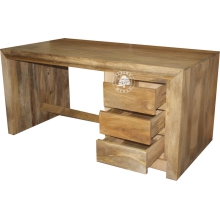Nowoczesne biurko z drewna litego palisander do gabinetu - Drewno Mango - naturalne