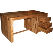 Nowoczesne biurko z drewna litego palisander do gabinetu - Drewno Palisander -  naturalny