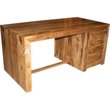 Nowoczesne biurko z drewna litego palisander do gabinetu - Drewno Palisander -  naturalny