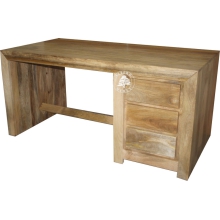 Nowoczesne biurko z drewna litego palisander do gabinetu - Drewno Mango - naturalne