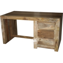 Nowoczesne biurko z drewna litego palisander do gabinetu - Drewno Mango - naturalne, dł. 150 / wys. 80 / gł. 75 cm    