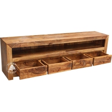 Nowoczesna szafka Rtv z szufladami do salonu z litego drewna