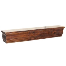 Stylowa półka z drewna litego palisander z ozdobnym klasycznym gzymsem - dł.150/ wys.15/ gł.10 cm,  Drewno Palisander - ciemny brąz