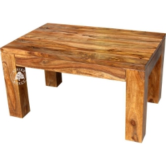 Prostokątny stolik kawowy wykonany w całości z naturalnego drewna palisander