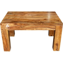 Prostokątny stolik kawowy wykonany w całości z naturalnego drewna palisander - Drewno Palisander -  naturalny