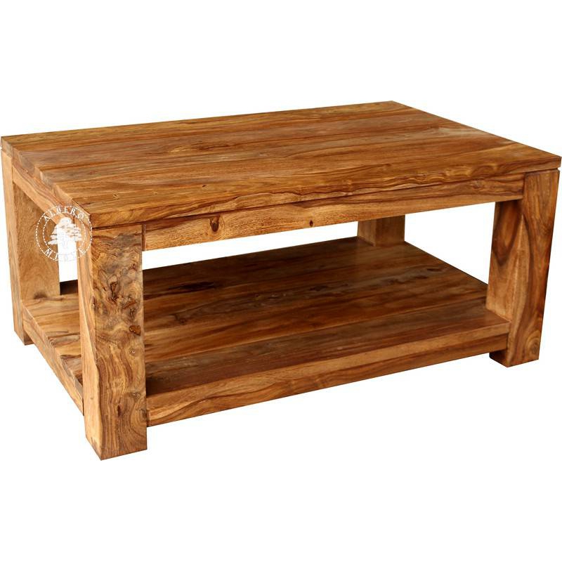 Duży nowoczesny stolik z naturalnego drewna palisander - Drewno Palisander -  naturalny