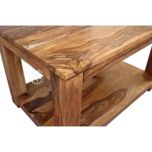 Duży nowoczesny stolik z naturalnego drewna palisander - Drewno Palisander -  naturalny