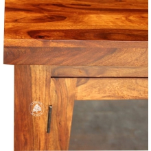 Klasyczna komoda kuchenna wolnostojąca wykonana z drewna - Drewno Palisander - brąz 