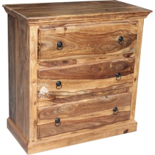 Mała komoda z szufladami wykonana w 100 % z litego drewna palisander - Drewno Palisander -  naturalny