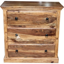 Mała komoda z szufladami wykonana w 100 % z litego drewna palisander - Drewno Palisander -  naturalny