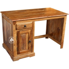 Klasyczne biurko wykonane w całości z naturalnego litego drewna palisander