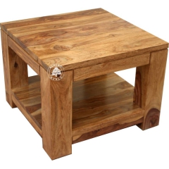 Nowoczesny kwadratowy stolik z naturalnego drewna palisander-dalbergia
