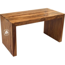 Proste nowoczesne biurko z drewna litego palisander na wymiar - Drewno Palisander -  naturalny