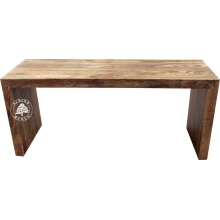 Proste nowoczesne biurko z drewna litego palisander na wymiar - Drewno Palisander -  naturalny
