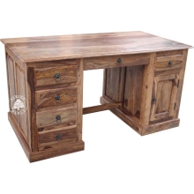 Klasyczne biurko do gabinetu z drewna litego palisander - Drewno Palisander -  naturalny