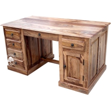 Klasyczne biurko do gabinetu z drewna litego palisander - Drewno Palisander -  naturalny