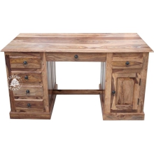 Klasyczne biurko do gabinetu z drewna litego palisander - Drewno Palisander -  naturalny
