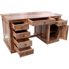 Klasyczne biurko do gabinetu z drewna litego palisander - Drewno Palisander -  naturalny