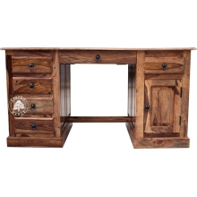 Klasyczne biurko do gabinetu z drewna litego palisander - Drewno Palisander -  naturalny
