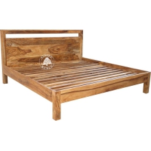 Nowoczesne Łóżko drewniane wykonane w 100 % z drewna rozm. od 140x200 - 200x200 - Drewno Palisander -  naturalny