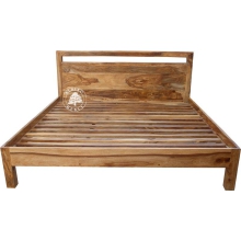 Nowoczesne Łóżko drewniane wykonane w 100 % z drewna rozm. od 140x200 - 200x200 - Drewno Palisander -  naturalny