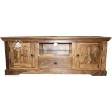 Klasyczna komoda telewizyjna z tradycyjnym gzymsem wykonana z drewna palisander - Drewno Palisander -  naturalny