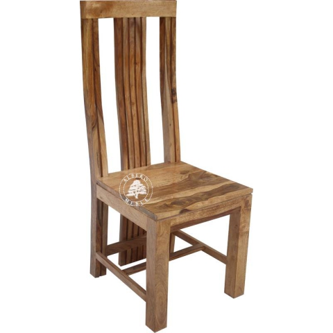 Reprezentacyjne krzesło z wysokim oparciem wykonane z litego drewna palisander