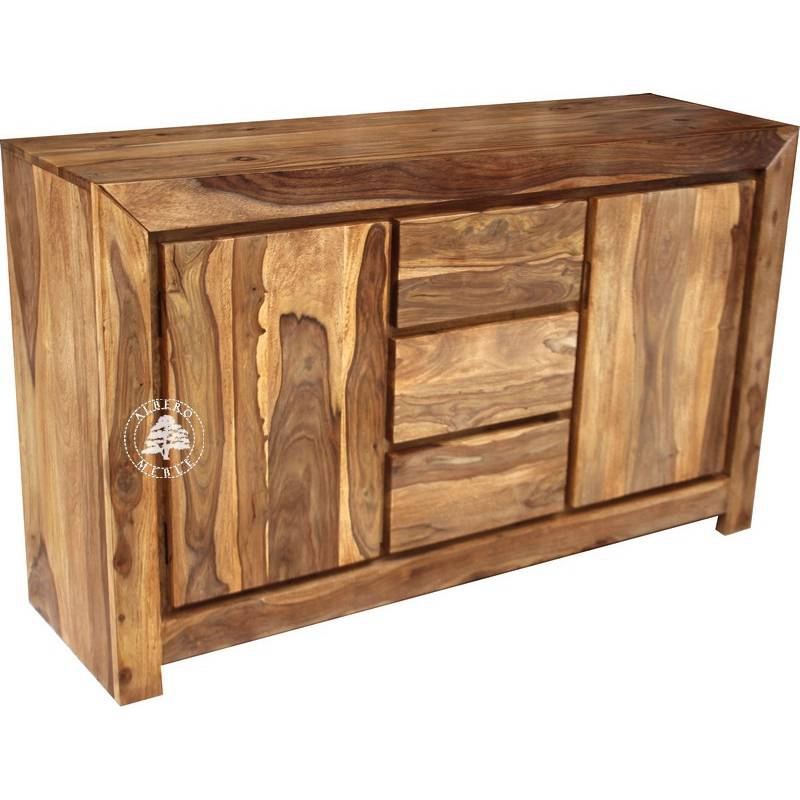 komoda z szufladami wykonana z litego drewna palisander - Drewno Palisander -  naturalny