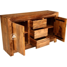 komoda z szufladami wykonana z litego drewna palisander - Drewno Palisander -  naturalny