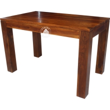 Mały prostokątny stół wykonany z drewna litego - Drewno Palisander - brąz 