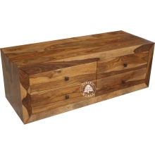 Niska komoda drewniana z szufladami - Drewno Palisander -  naturalny