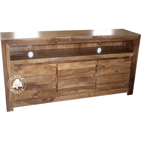 Komoda RTV z naturalnego drewna palisandru