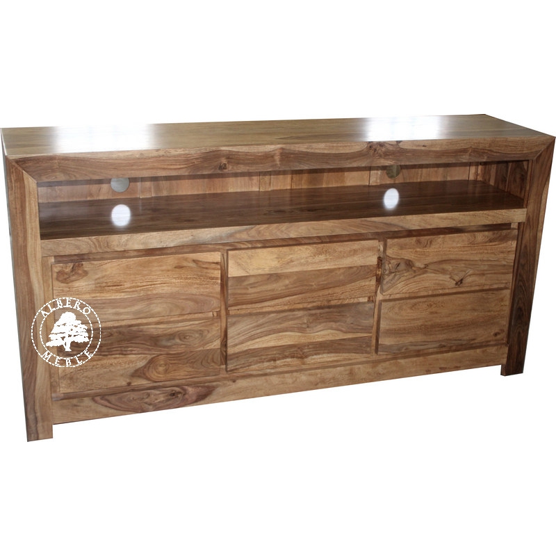 Komoda RTV z naturalnego drewna palisandru - Drewno Palisander -  naturalny
