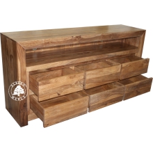 Komoda RTV z naturalnego drewna palisandru - Drewno Palisander -  naturalny