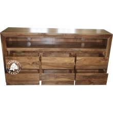 Komoda RTV z naturalnego drewna palisandru - Drewno Palisander -  naturalny
