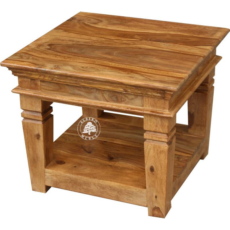 Stolik kawowy ALBERO z naturalnego drewna palisandru - Drewno Palisander -  naturalny