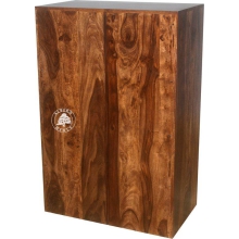 Wysoka i wąska szafka drewniana -  Drewno Palisander - ciemny brąz
