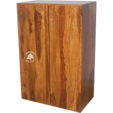 Wysoka i wąska szafka drewniana - Drewno Palisander - brąz 