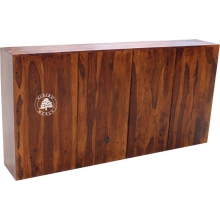 Komoda z litego drewna z czterema drzwiami i szufladami - Drewno Palisander - brąz 