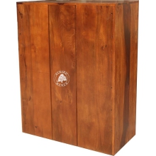 Wysoka komoda z drewna z pięcioma szufladami - Drewno Palisander - brąz 