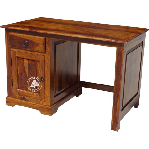 Kolonialne biurko z litego drewna palisander