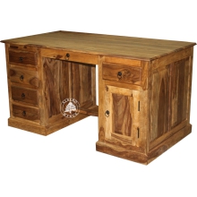 Duże biurko gabinetowe z drewna litego palisander - Drewno Palisander -  naturalny