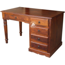 Tradycyjne kolonialne biurko z litego drewna palisander - Drewno Palisander - brąz 