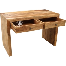 Nowoczesne proste biurko drewniane do pokoju - Drewno Palisander -  naturalny