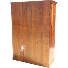 Duża dwudrzwiowa szafa drewniana do sypialni na wymiar - Drewno Palisander - brąz 