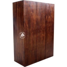 Duża nowoczesna szafa dwuskrzydłowa z szufladami na wymiar z drewna -  Drewno Palisander - ciemny brąz